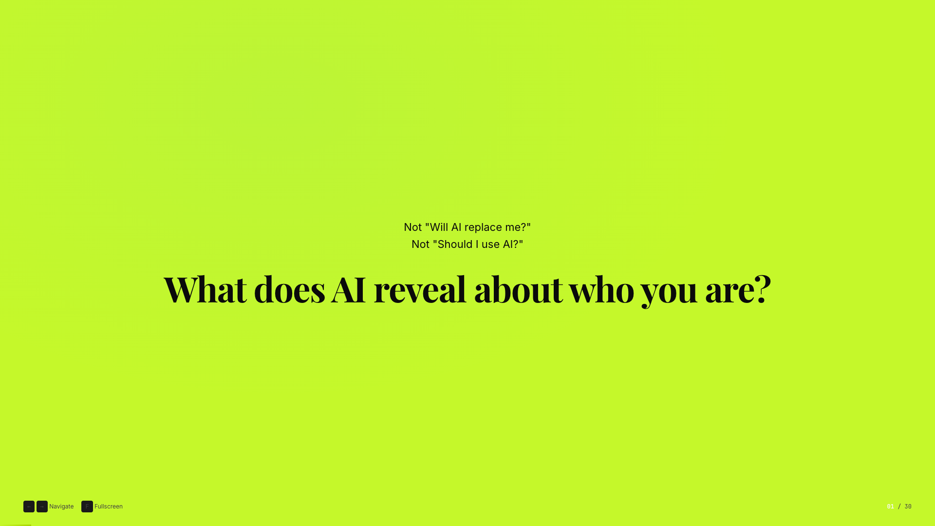 AI is a mirror slide